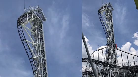 Japan 121 degrees vertical and roller coaster, I heard only scream.
