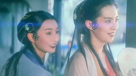 The movie green snake and Maggie Cheung play the green snake. The last performance is really great.