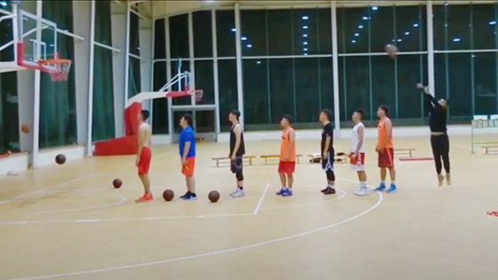 These men were playing basketball. They wanted to finish an impossible task.
