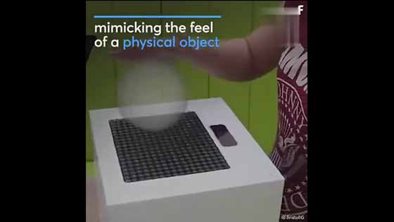 Touch a virtual object. Now you can feel the virtual objects in the air through your own ultrasound.