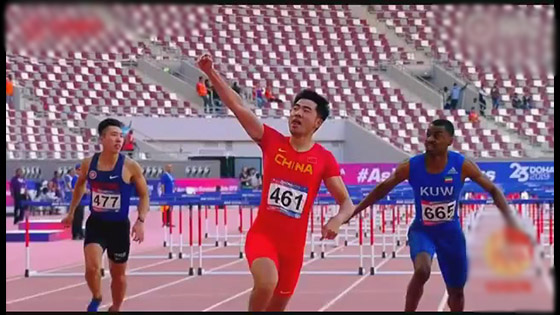 The 110-meter hurdles of the Asian Championships, Xie Wenjun won the gold and broke the Liu Xiang tournament record.