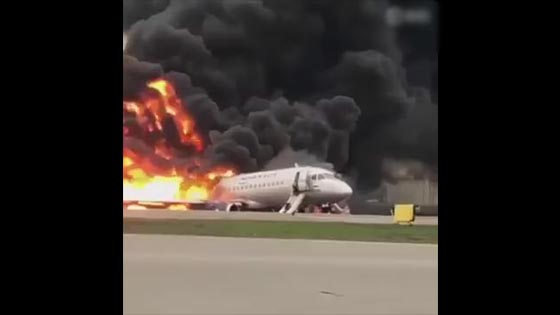 1Russian Airlines crashed into a fire and killed 41 people