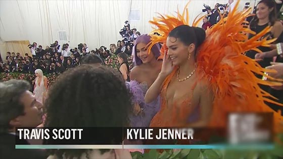 Kendall Jenner Photobombed By Kylie & Travis at 2019 Met Gala _ E! Red Carpet & Award Shows