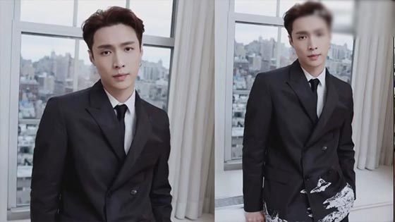 Zhang Yixing debuts at the 2019Met Gala red carpet. A special suit shows the gentleman's demeanor.