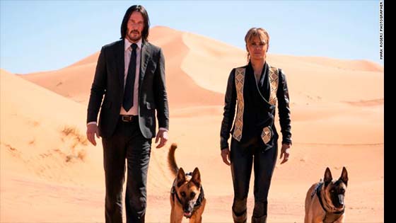 John Wick 3 is scheduled for May 7th. This time John Wick will not only play with the dog but also meet his ex-girlfriend.
