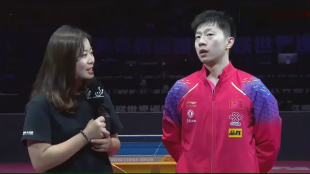 Ma long record winner:Not too much attention has been paid to the record. I'm very happy that Chairman Liu give award to me for the first time