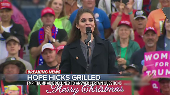 Hope Hicks Refused To Talk About Her Time. Trump blasts Democrats for ‘putting wonderful Hope Hicks through hell’.