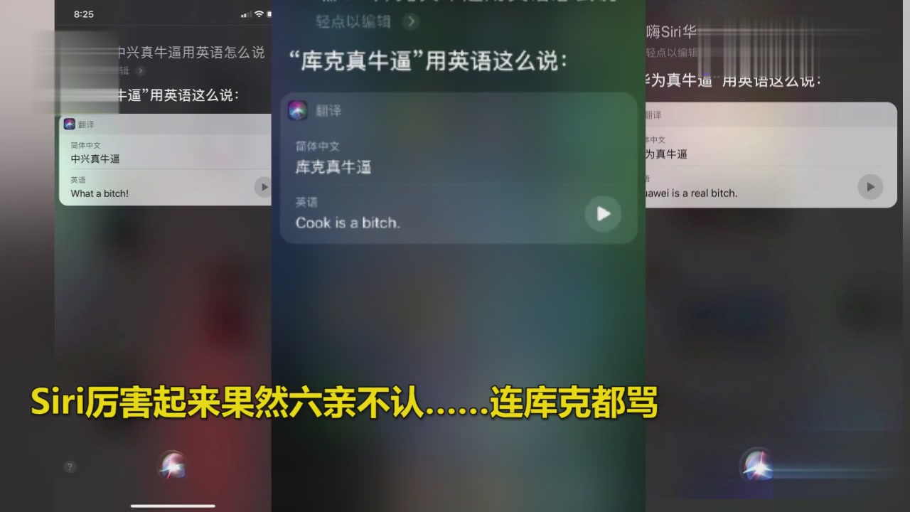 Apple Siri was exposed as insulting translator,the same as Huawei Millet