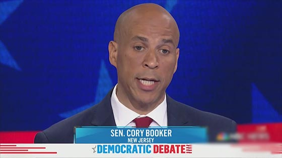 Cory Booker Started Speaking Spanish at the Debate? Did Cory Booker Flash Beto O'Rourke Side-Eye.