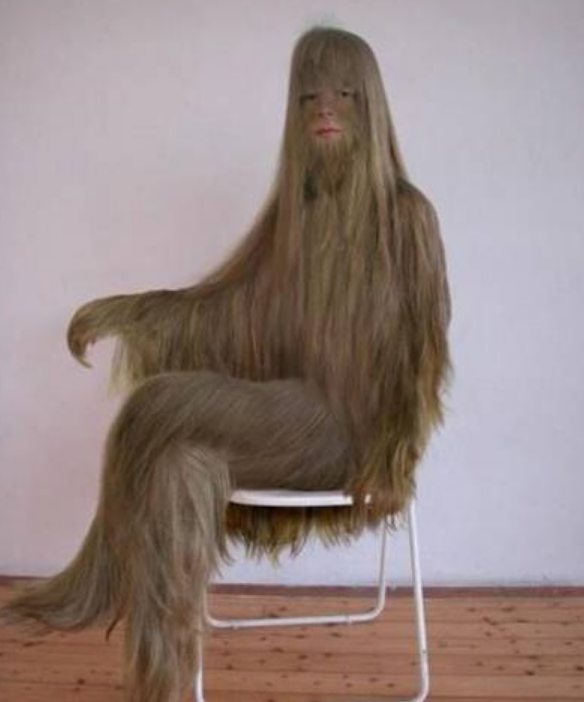 The world's longest "body hair" woman, like hair in the growth,after shaving,so beautiful!