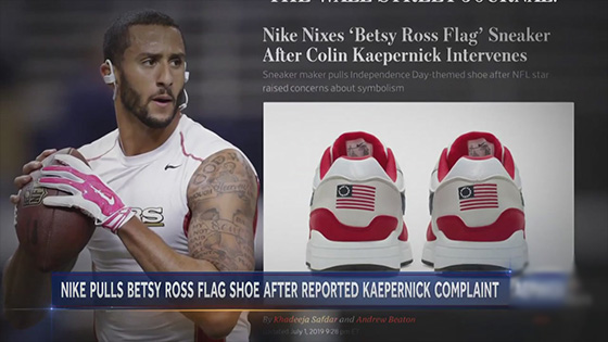 What is Betsy Ross? Nike Pulls Shoes Featuring Betsy Ross Flag Over Concerns About Racist Symbolism.