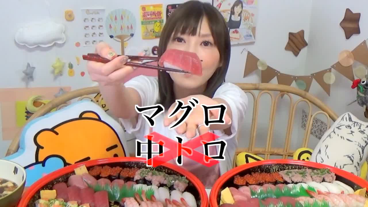 [Miss Daweiwang Accelerated Edition] Miss Daweiwang, a Japanese beauty, challenges 100 sushis?