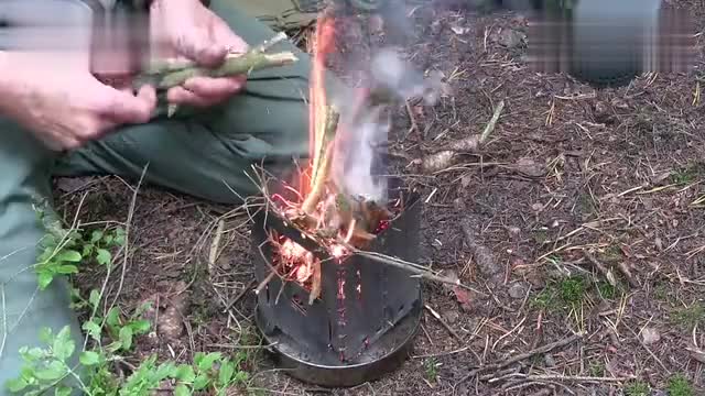 Bushcraft Bear Forest Camping and Food ~Delicious Potato Cakes and Natural Spruce Needle Tea in Winter~