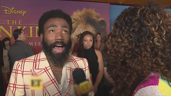 Kimmel Live Simba Actor Donald Glover in a lion suit Before The Lion King Opens. 