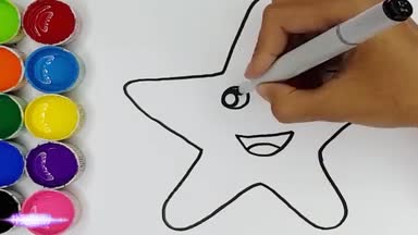Drawing a cute little star for children