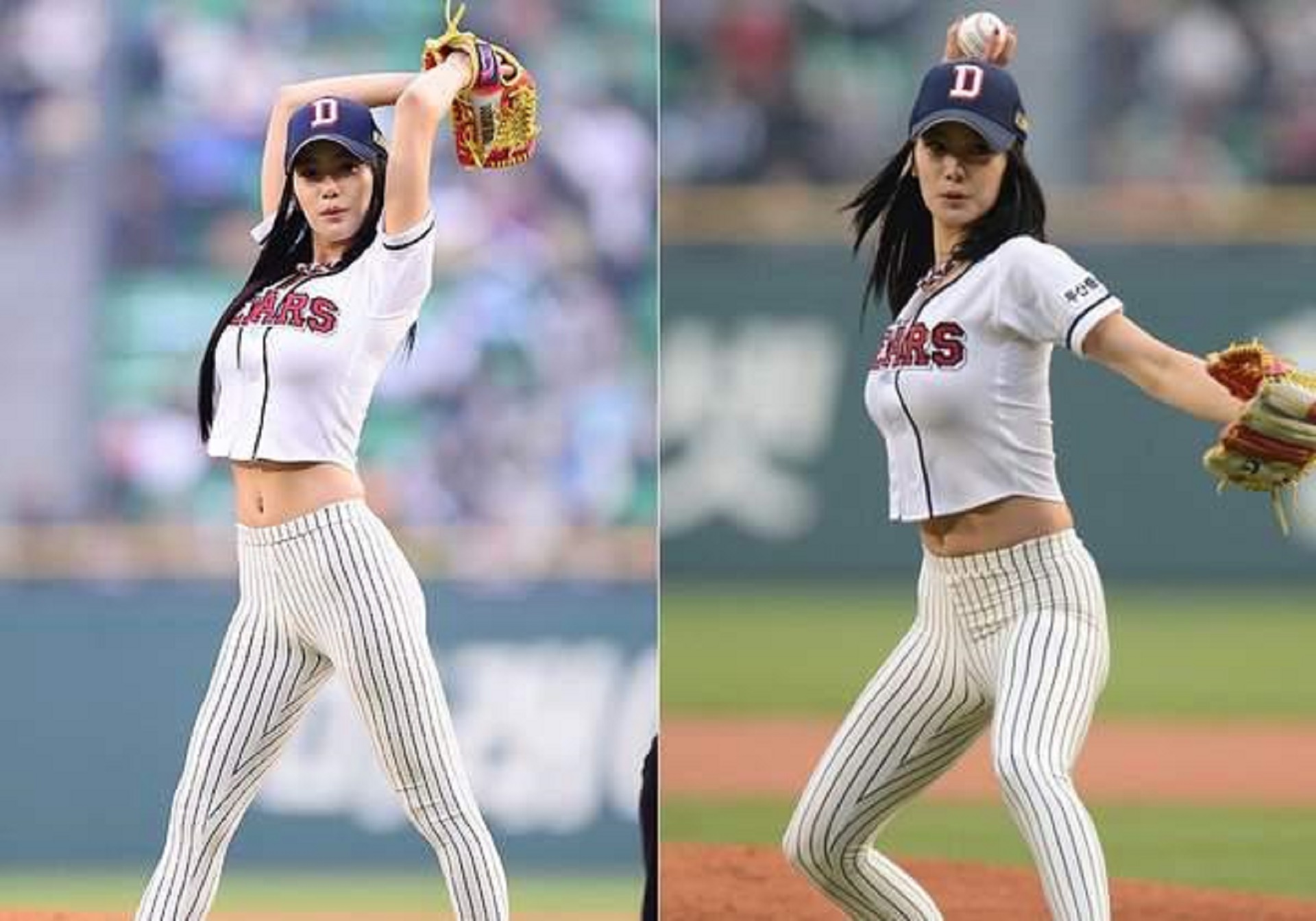 It deserves to be "Asia's No. 1 Beauty". When she saw her baseball show, she was a house goddess and a house goddess.
