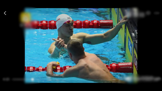 British swimmer Scott Duncan refused to take a photo with Sun Yang. Sun Yang: You Loser, I Winner.