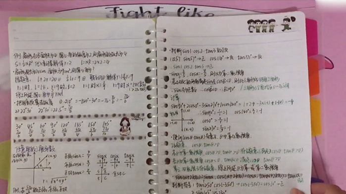Let's take a look at my notes. Senior one's math notes