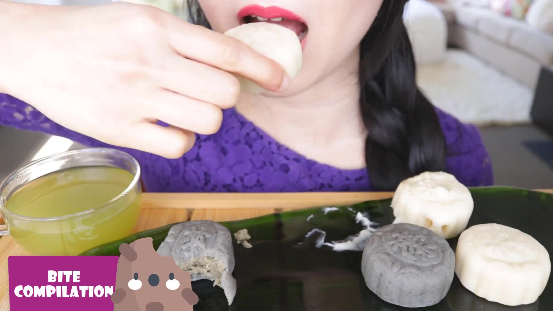 [Earphone Eating and Broadcasting] Iceskin Mooncakes! It's better to wear headphones when you dry this bowl of tea.
