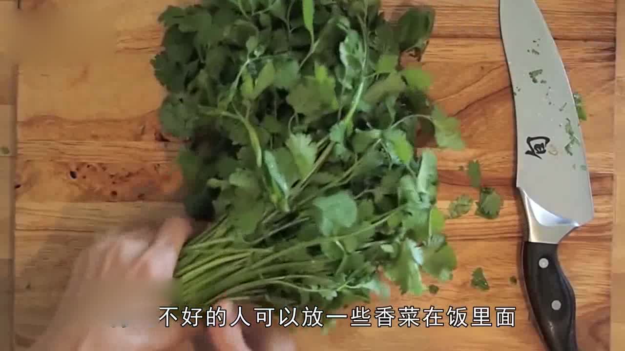 Caution for coriander eaters: Don't mix it with your meal. Be careful that your illness gets on you.