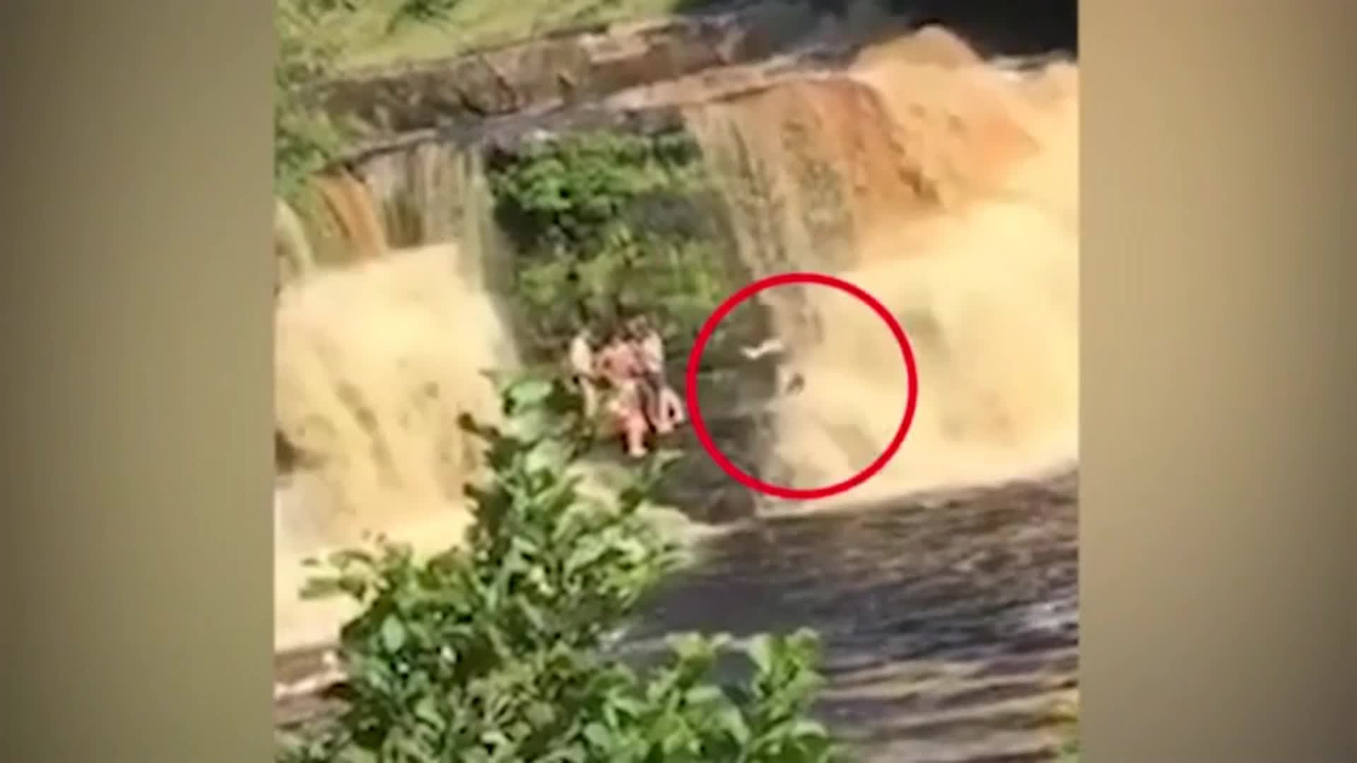 Britain's 17-year-old boy survived a 9-metre waterfall by a torrent with only minor injuries
