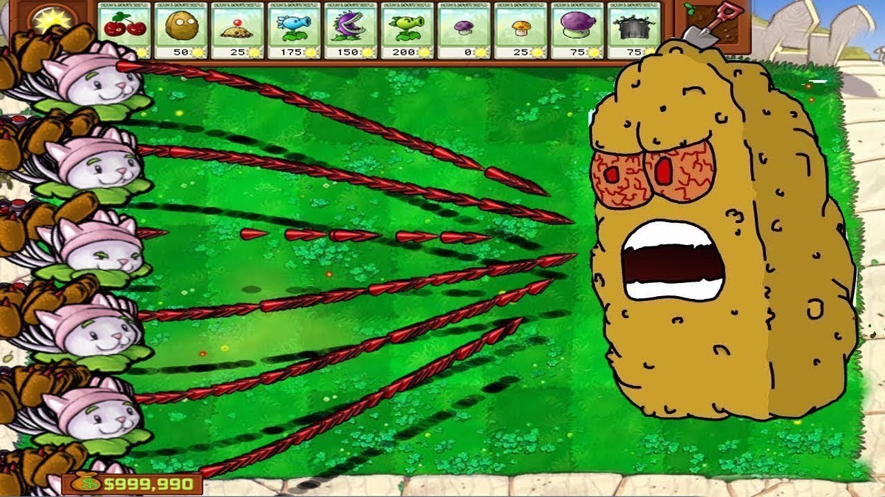 Plant Wars Zombies Overseas Version of Melon Seed Sagittarius vs. Super Giant Nut Zombies