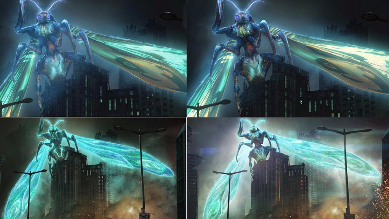 Godzilla 2 King of Monsters: The complete combat model of Mosla is exposed. Three pairs of claws are similar to mantis?
