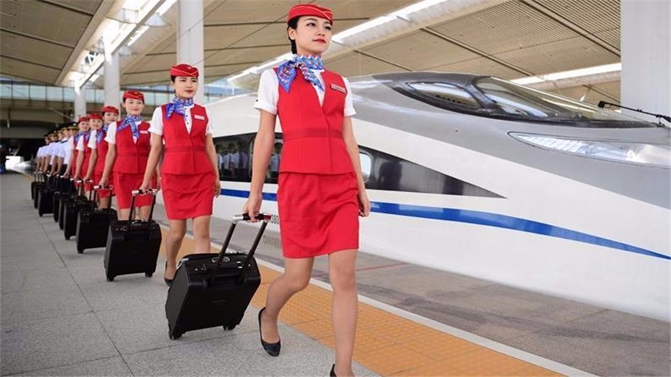What is the salary of a bright-looking high-speed railway crew in a month?