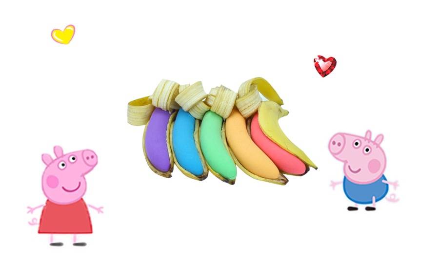Happy Shape Paradise teaches you how to make creative and colorful bananas with colored mud