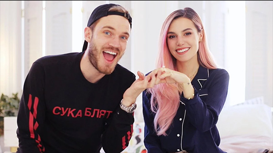 Famous youtuber PewDiePie married his longtime partner Marzia Bisognin