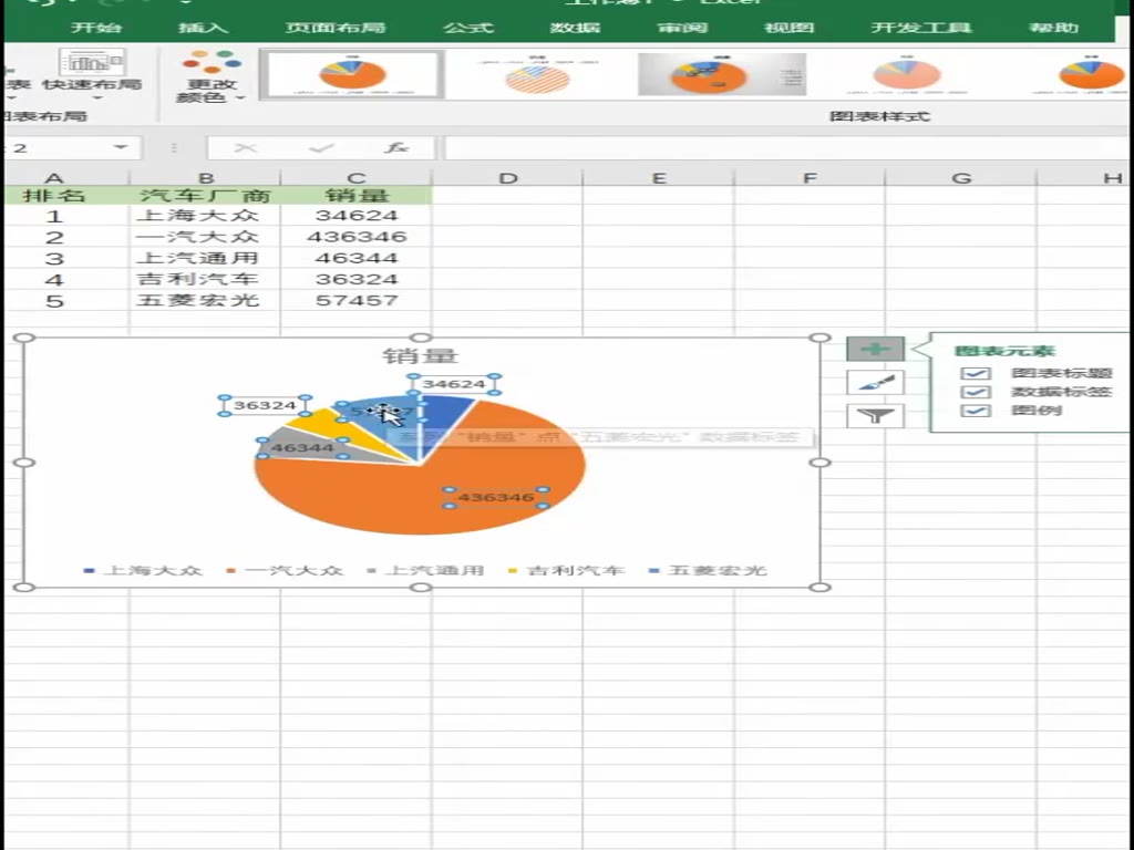 Make pie charts with Excel to enrich your charts