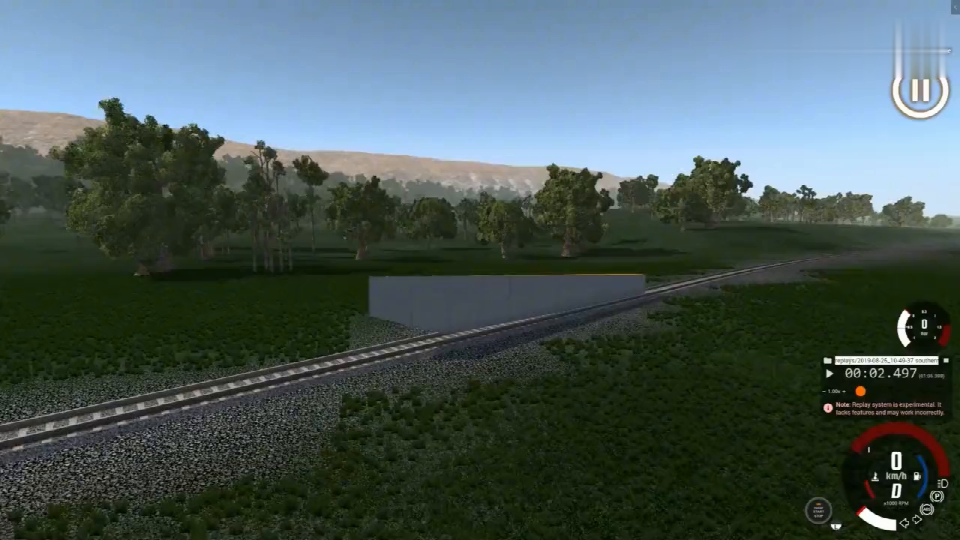 BeamNG: Put the 40-meter knife on the rail! The train was split in half.