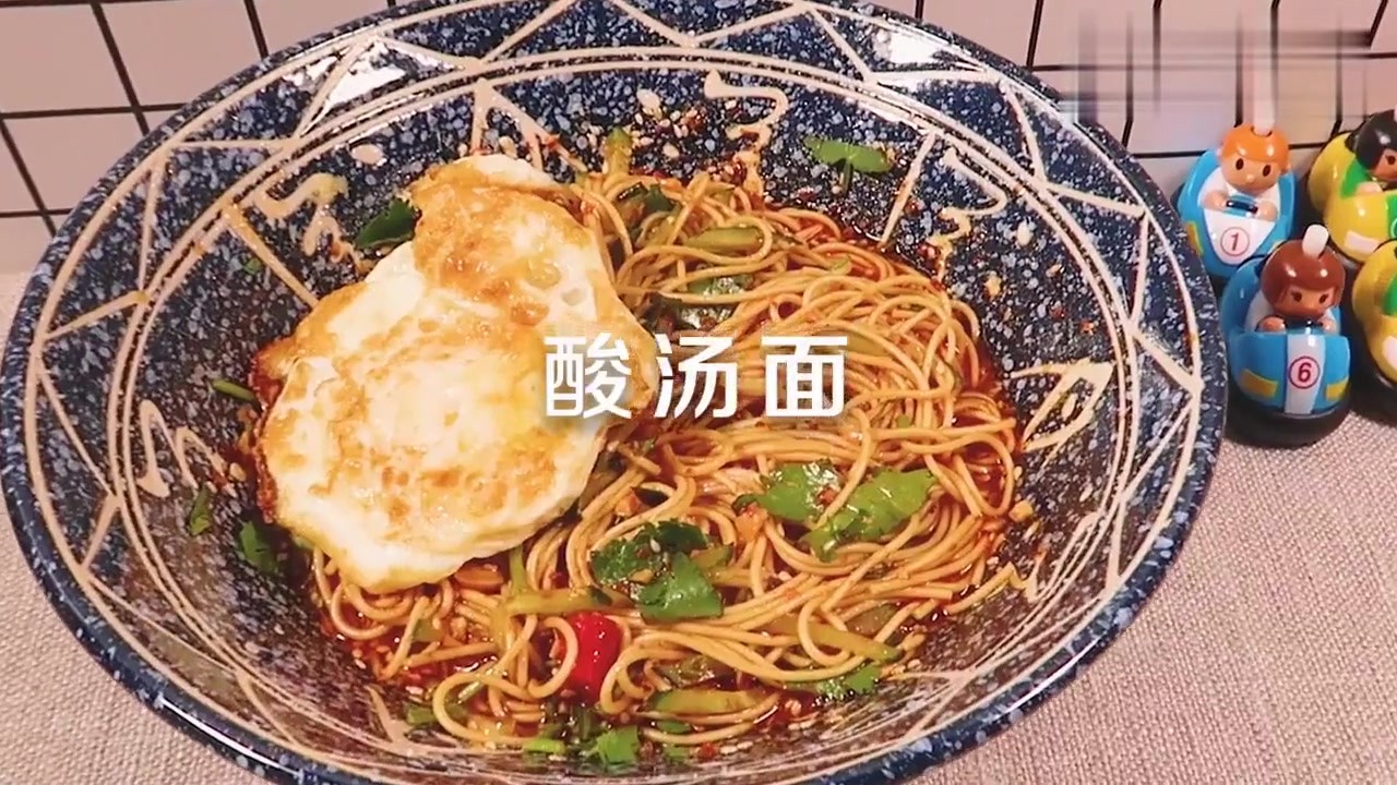 Homemade sour noodles, appetizing and delicious