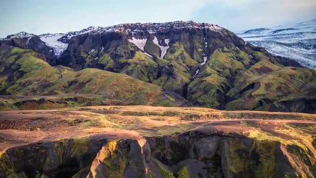Icelandic Highlands in the Ethereal Sky