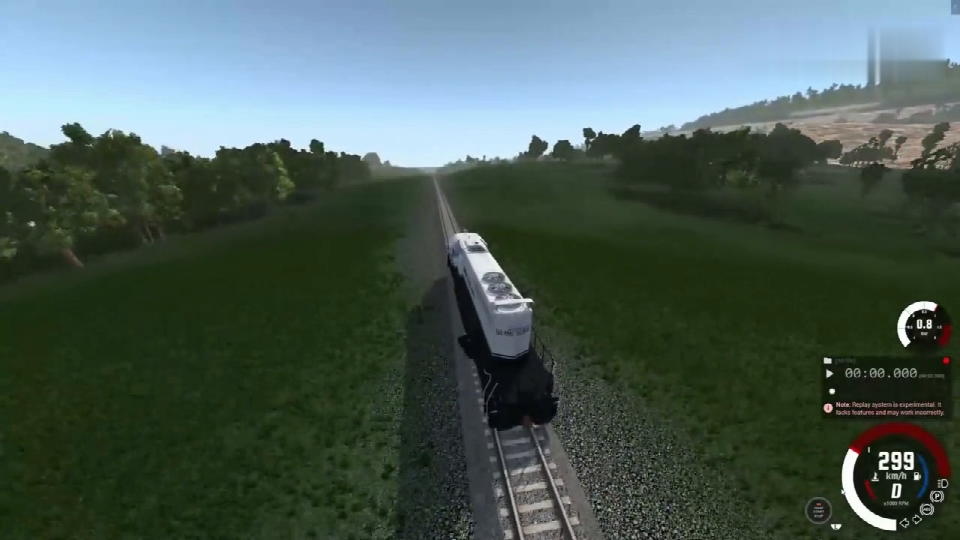 BeamNG: Put a jumping platform on the track! See how far the train is going at 300 kilometers per hour