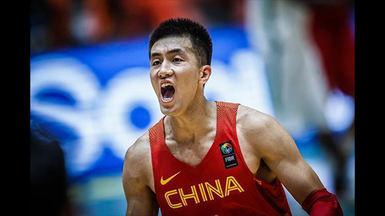 China Vs Poland, Guo Ailun 5 off the court in 2019 FIBA Basketball World Cup