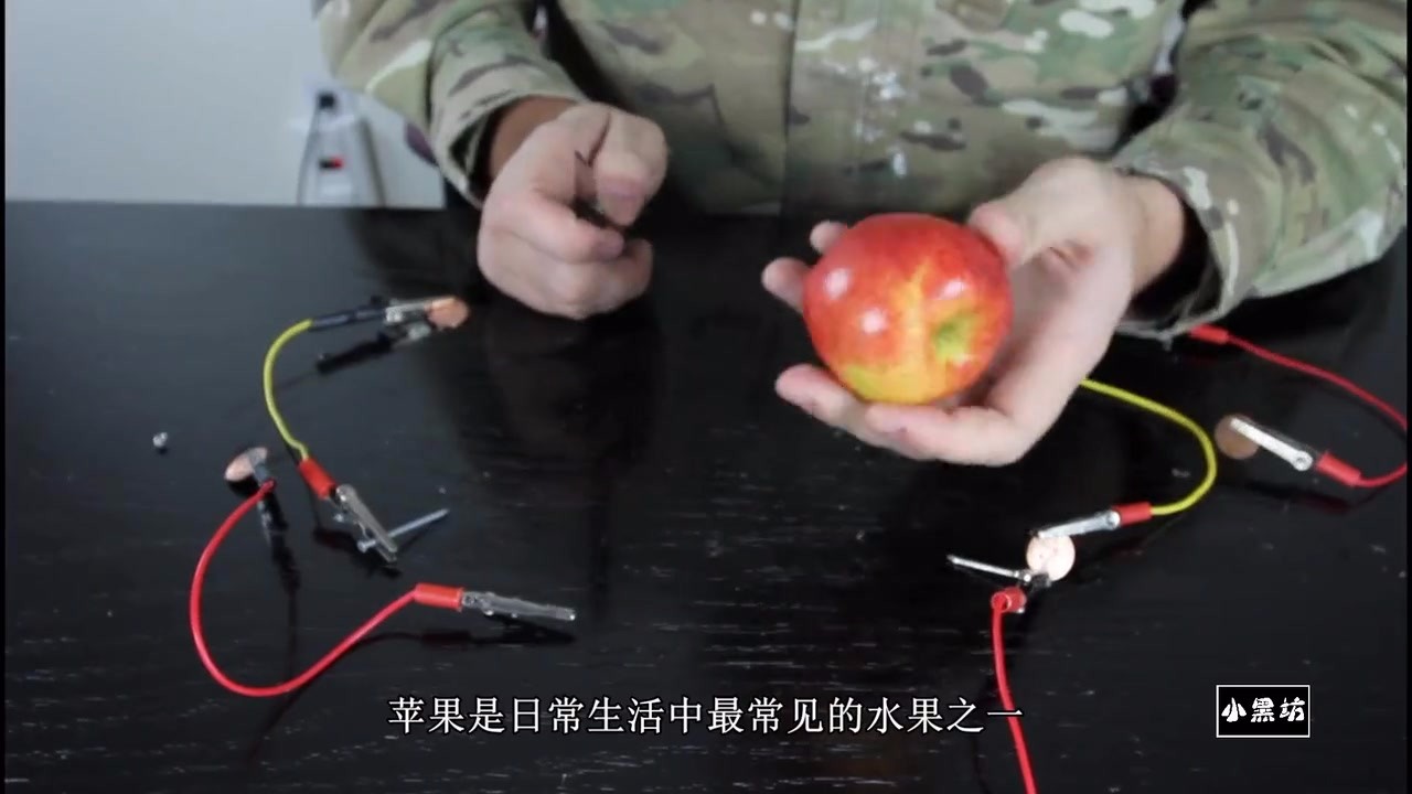 Can Apple generate electricity? Connect a few wires to the apple and the light bulb turns on.
