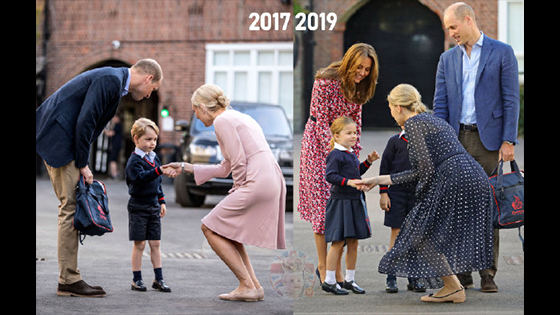 Princess Charlotte goes to school with her brother Prince George