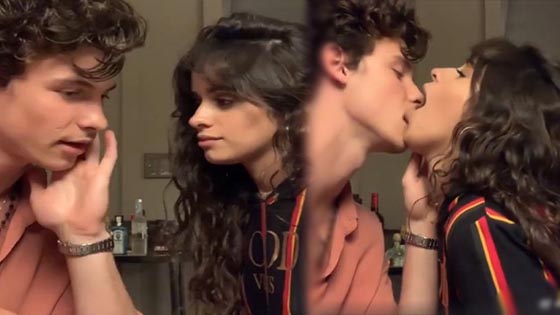 Shawn Mendes shows how to kiss with Camila Cabello in Instagram