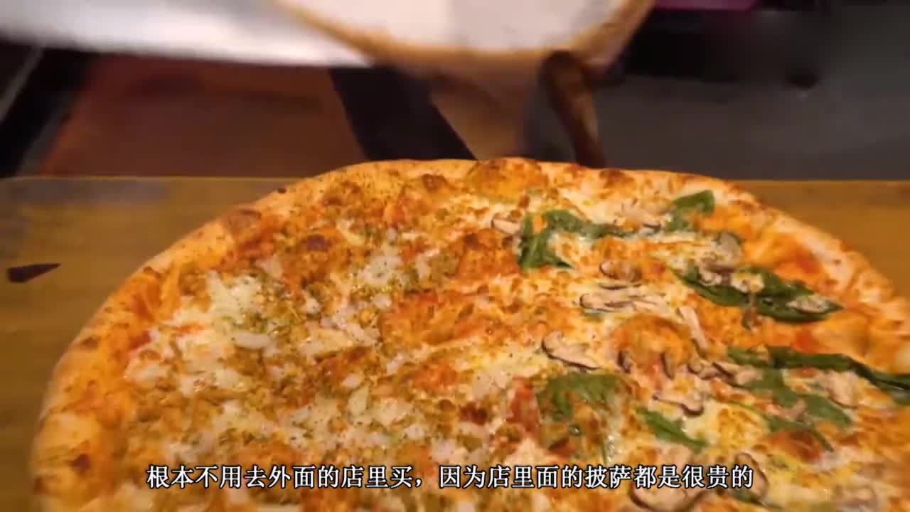 See how the chef makes pizza and learn how cheap it is to eat at home.