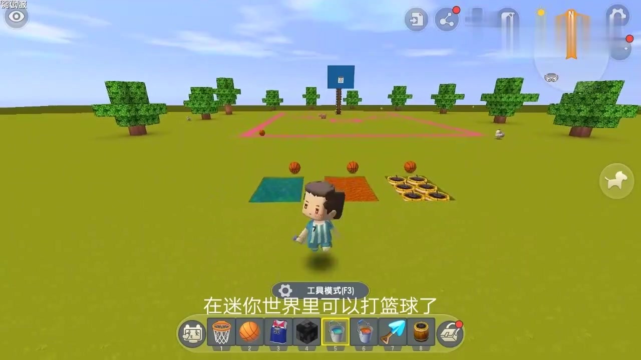 Mini World: New basketball, can magma and explosives destroy it? I was afraid of it.