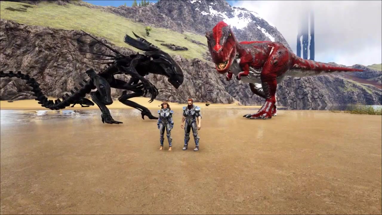 Ark Survival Evolution - Can VS Series Ride Alien Dinosaurs Challenge Elite Tyrannosaurus Rex Success?