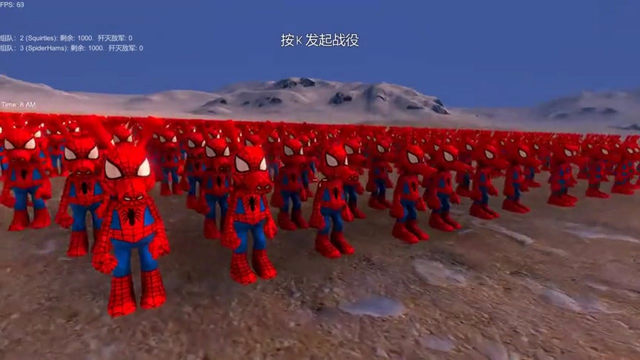 Did the cute tortoise like the Epic War Simulator knock out a thousand Spider-Man at once?