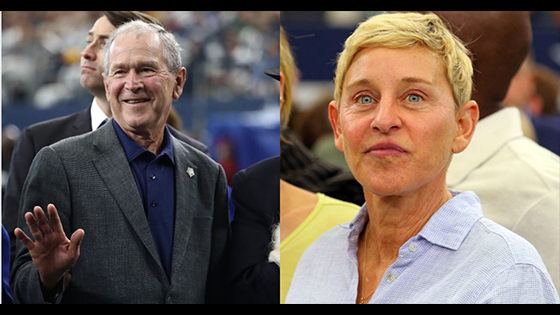 Ellen DeGeneres Reacts Hanging Out With George W. Bush- They Are Friend.