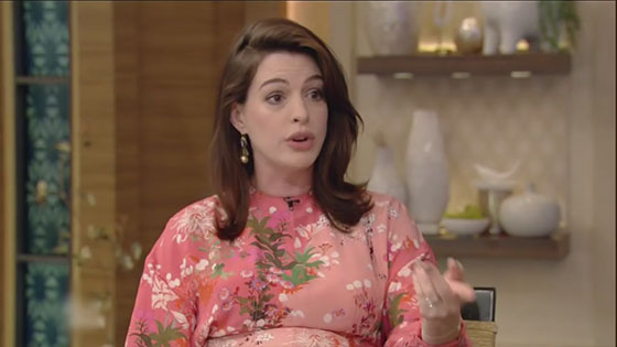 Pregnant Anne Hathaway shares newest news of baby during 'Modern Love' red carpet
