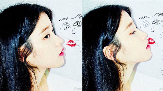 IU mourn Sulli and kiss Chat-Shire which drawn by Sulli on SNS