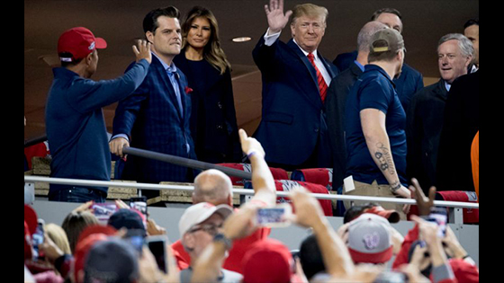 'Lock Him Up' President Trump booed at Washington baseball game video