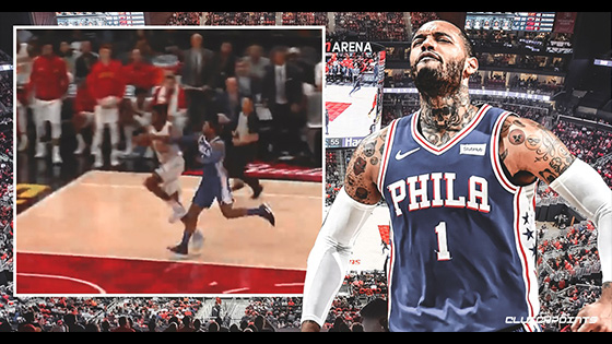 Sixers’ Mike Scott Has Flagrant 2 Call vs. Hawks To Flagrant-2 Foul- highlight