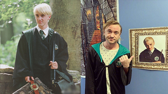 Tom Felton post a photo together with his role little Draco Malfoy