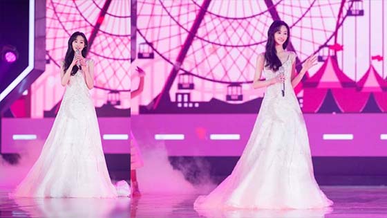 Zheng Shuang Sings In China Double 11 Single Day With Fairy Skirt